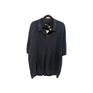 The Commons Men's Navy XXL Jacquard Arrow Collar Sweater Polo NWT